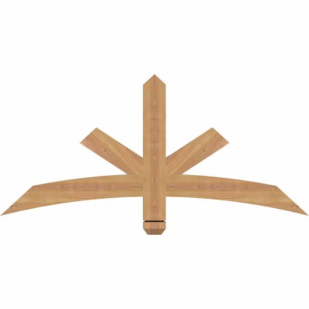 Ekena Millwork Alberta Smooth Timber Gable Bracket, Western Red Cedar, 48"W x 22"H x 1 1/2"D x 3 1/2"F, 11/12 Pitch GBW048X22X0204ALB00SWR